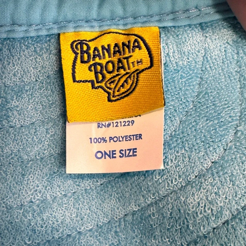 Banana Boat UPF 50+ Blue Terry‎ Cloth Visor Hat One Size Adjust Sun Protection
